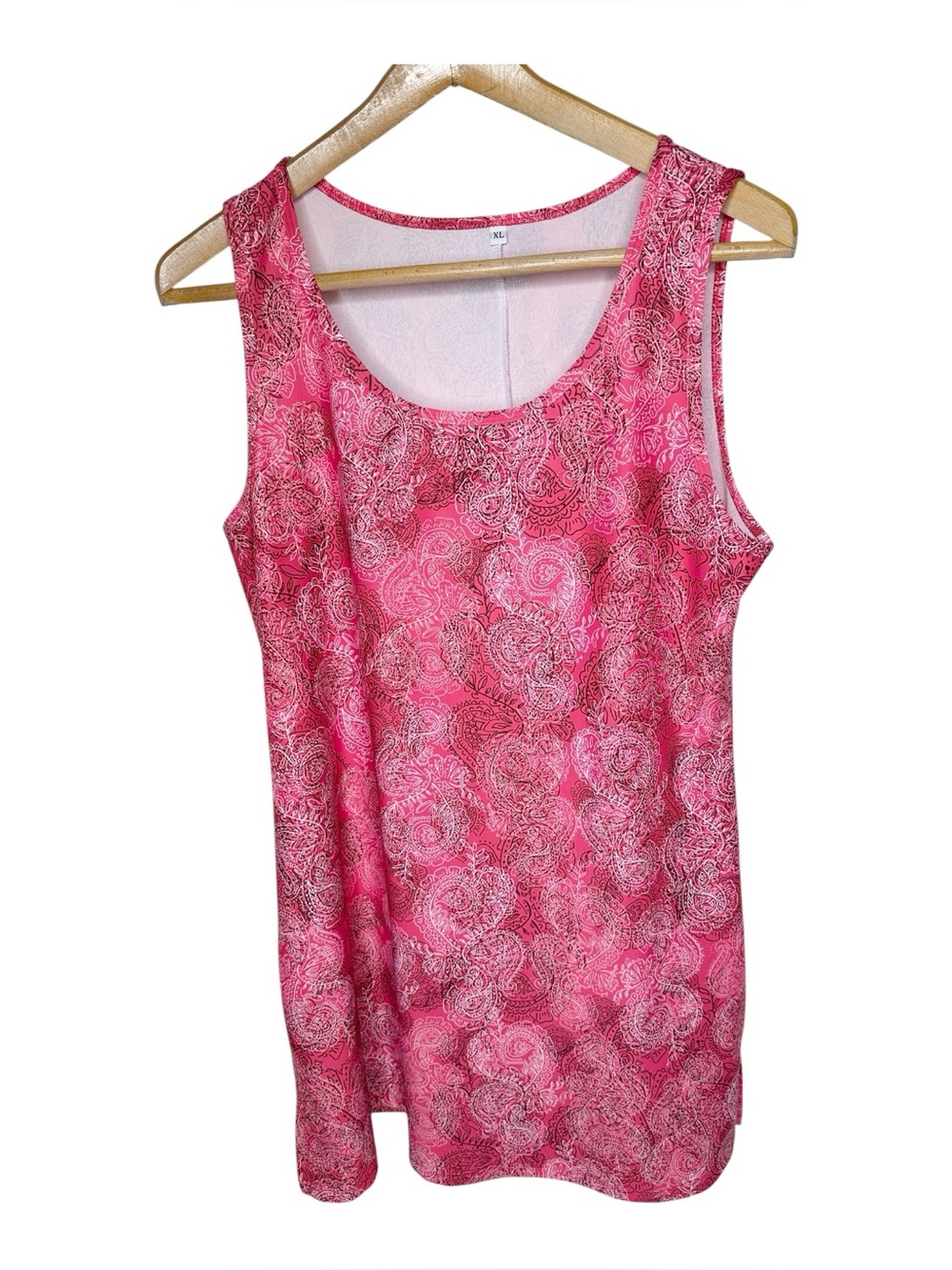 Nuu Muu Scoop Neck Dress Size XL Back Pocket Pink Paisley Sleeveless